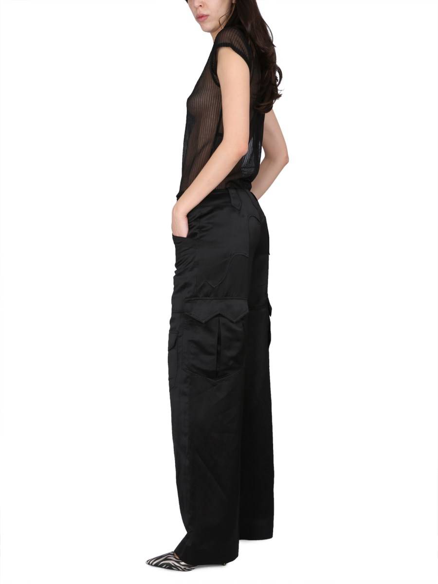 TOM FORD PANTALONE CARGO IN LINO LUSTRO