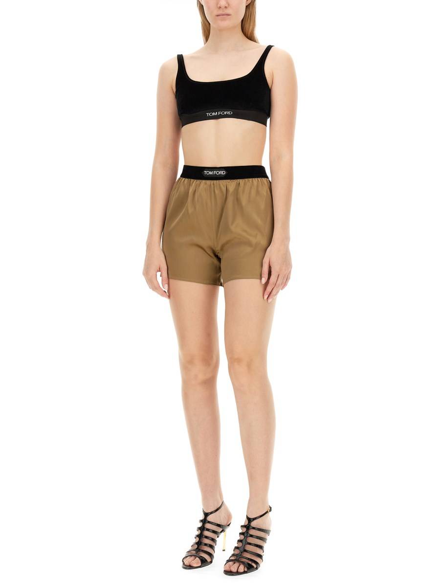 TOM FORD SHORTS IN SATIN DI SETA