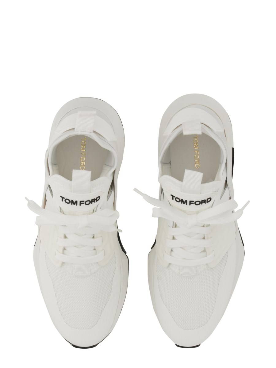 TOM FORD SNEAKER BASSA IN MESH, NEOPRENE E SUEDE