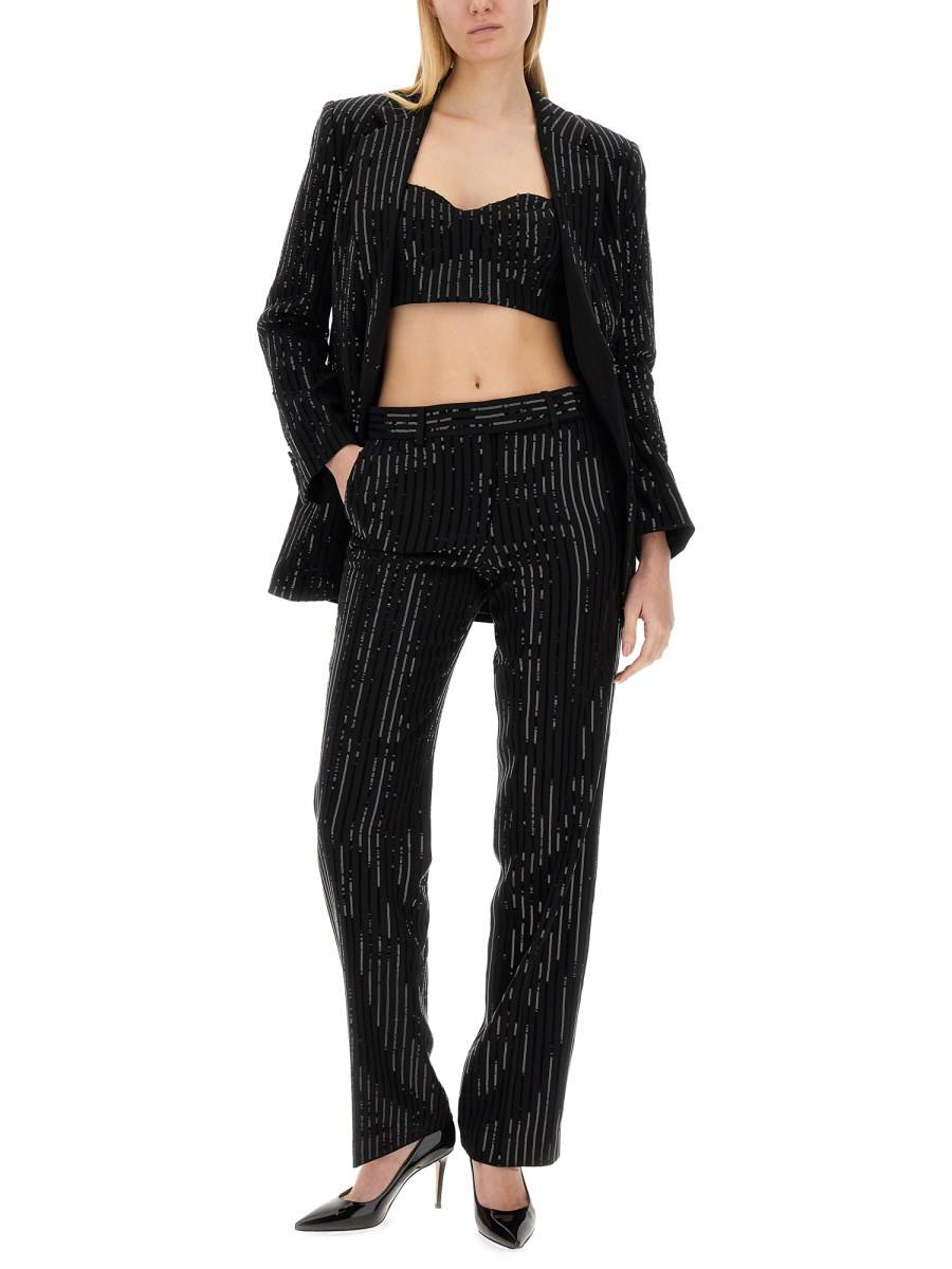 MICHAEL BY MICHAEL KORS TOP BUSTIER GESSATO IN CRÊPE CON PAILLETTES