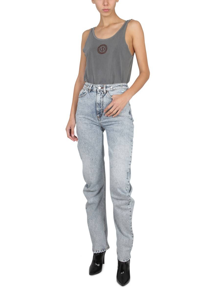 PHILOSOPHY DI LORENZO SERAFINI TOP IN COTONE CON LOGO