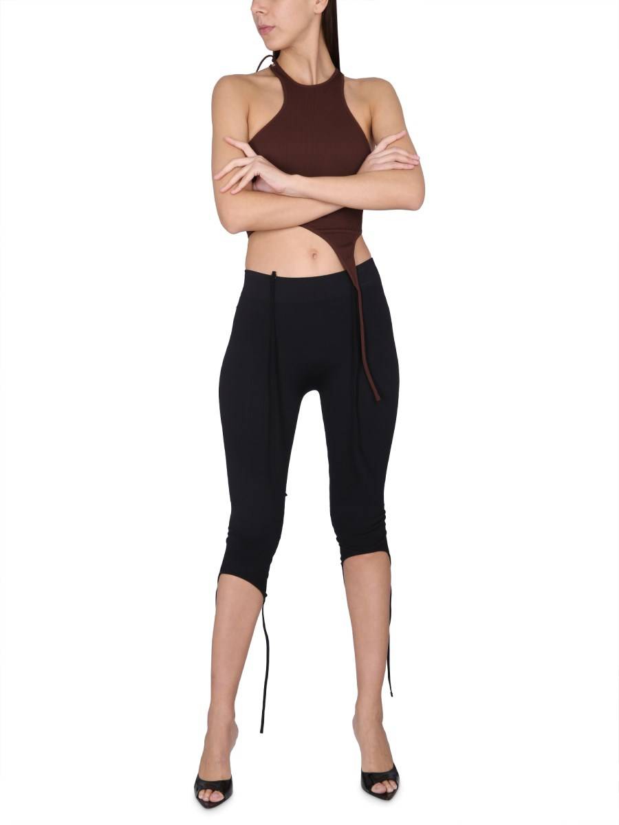 ANDREADAMO TOP IN JESRSEY ELASTICIZZATO CON SCOLLO HALTER