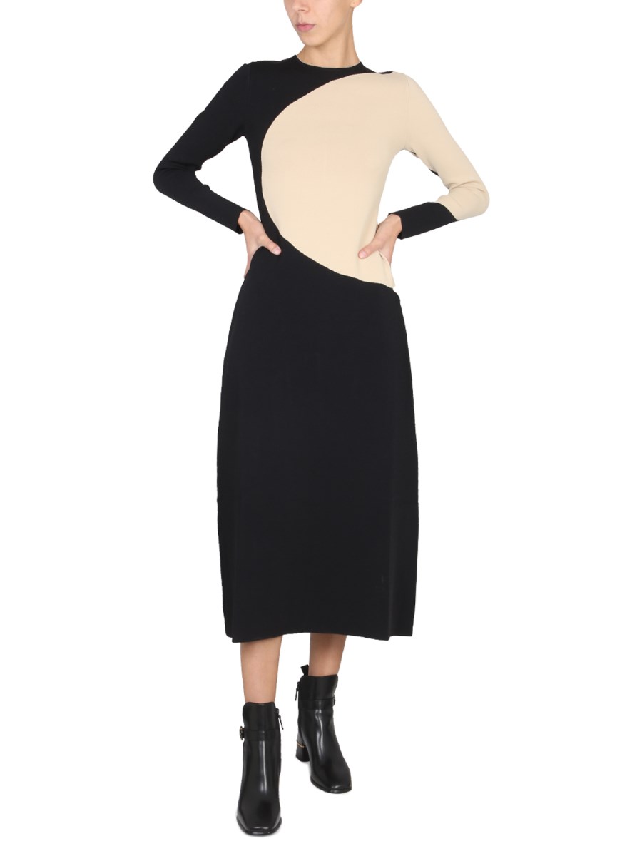 TORY BURCH ABITO COLORBLOCK IN VISCOSA
