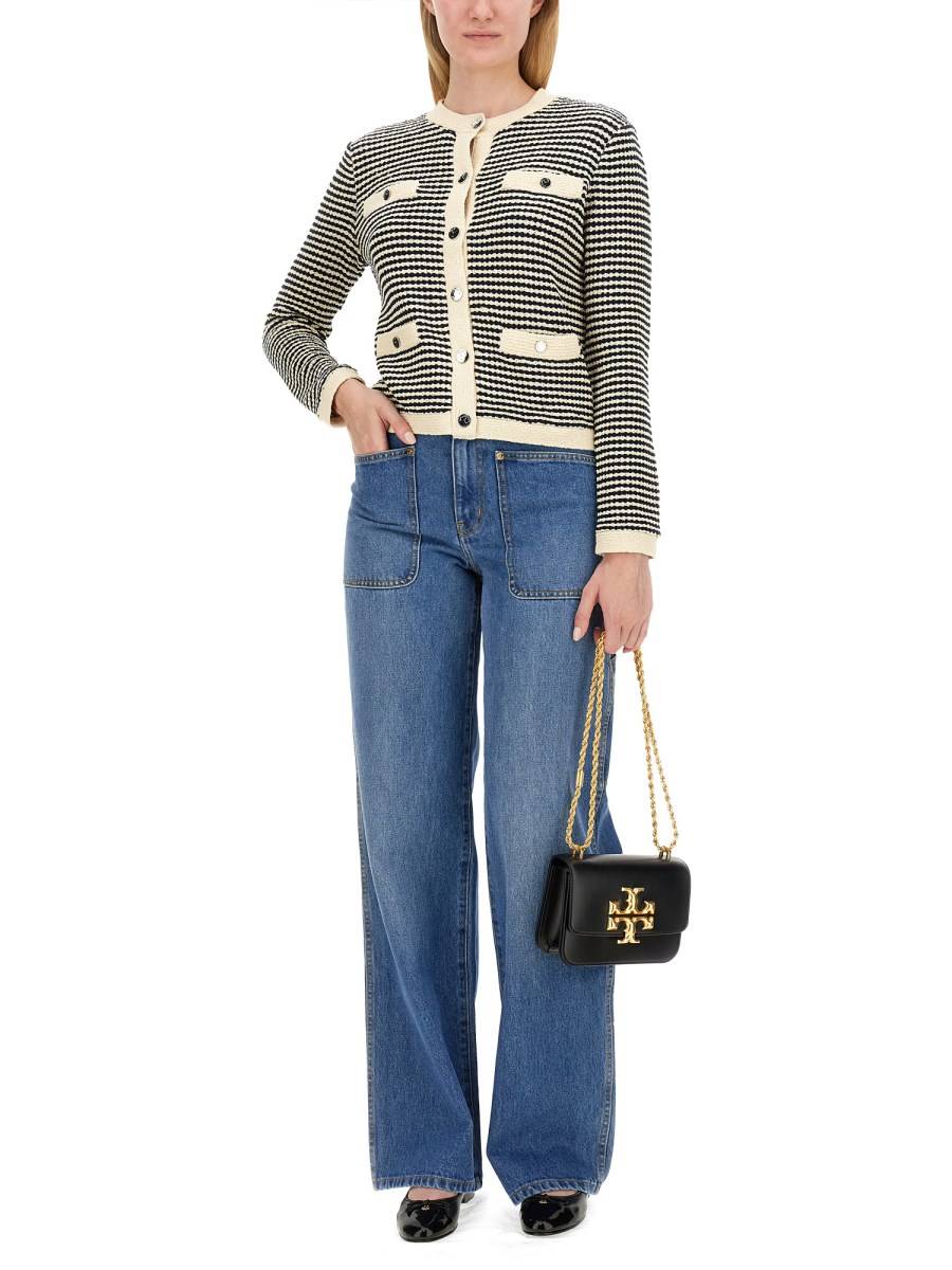 TORY BURCH CARDIGAN KENDRA IN COTONE