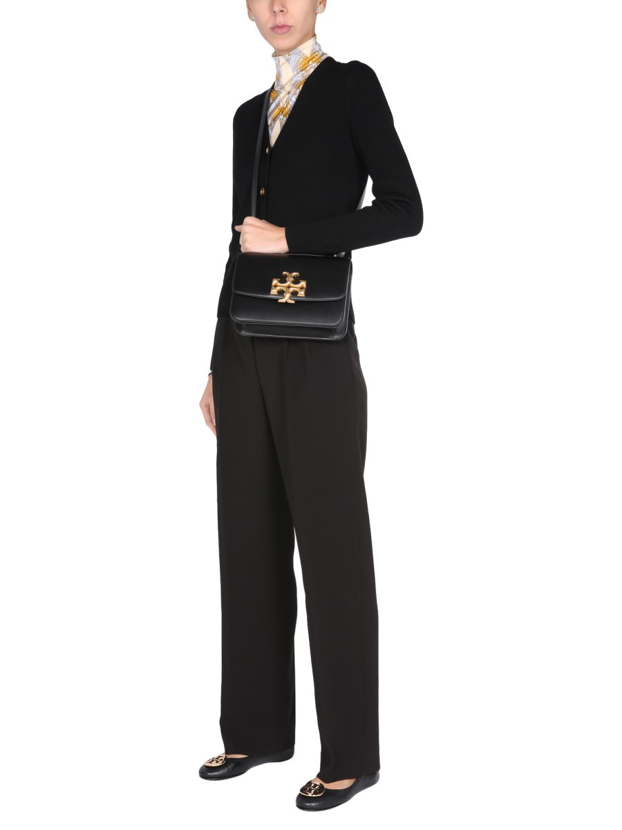 TORY BURCH PANTALONE REGULAR FIT IN TWILL DI CREPE