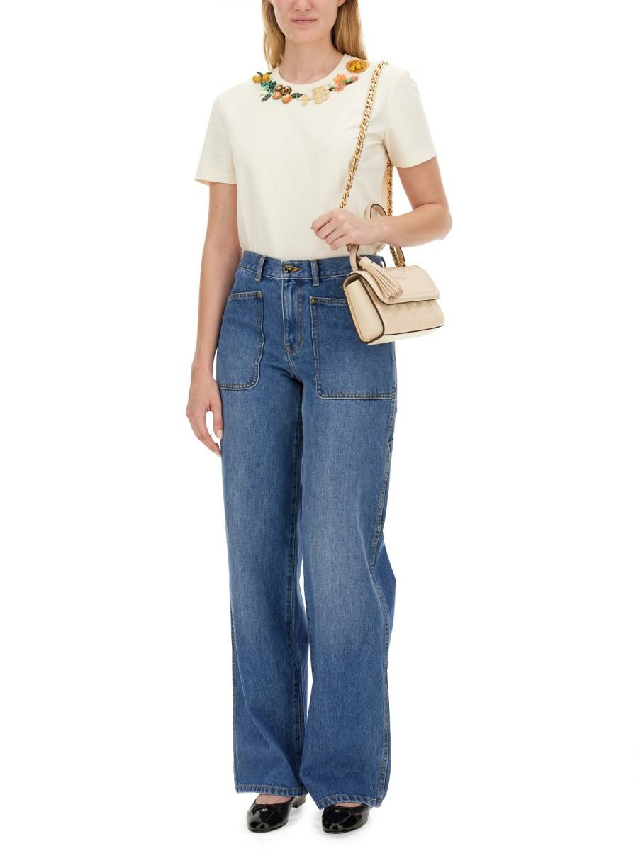 TORY BURCH T-SHIRT IN COTONE
