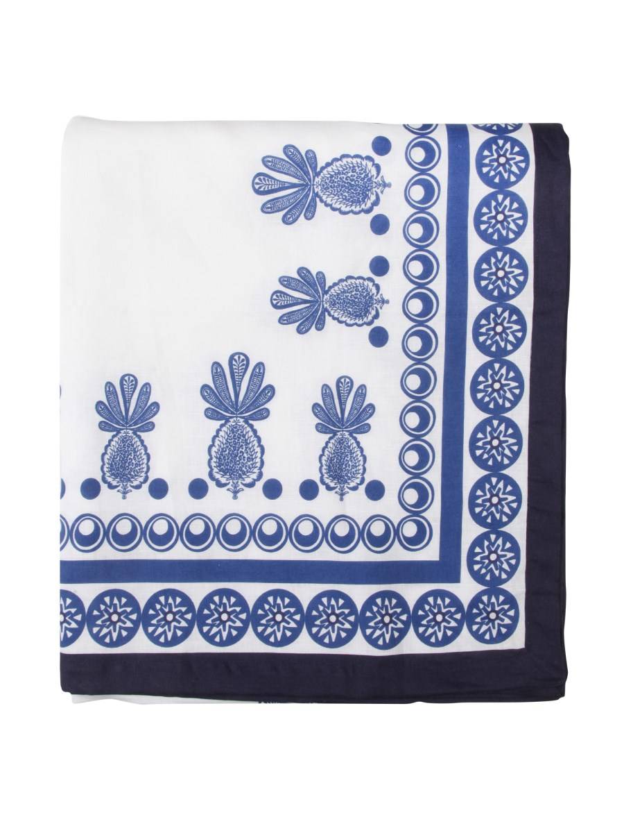 LA DOUBLEJ TOVAGLIA LARGE IN LINO CON STAMPA PINEAPPLE