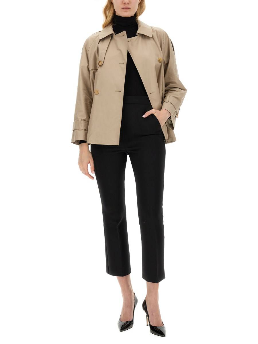 MAX MARA TRENCH DOPPIOPETTO "THE CUBE" IN TWILL DI ANTIGOCCIA