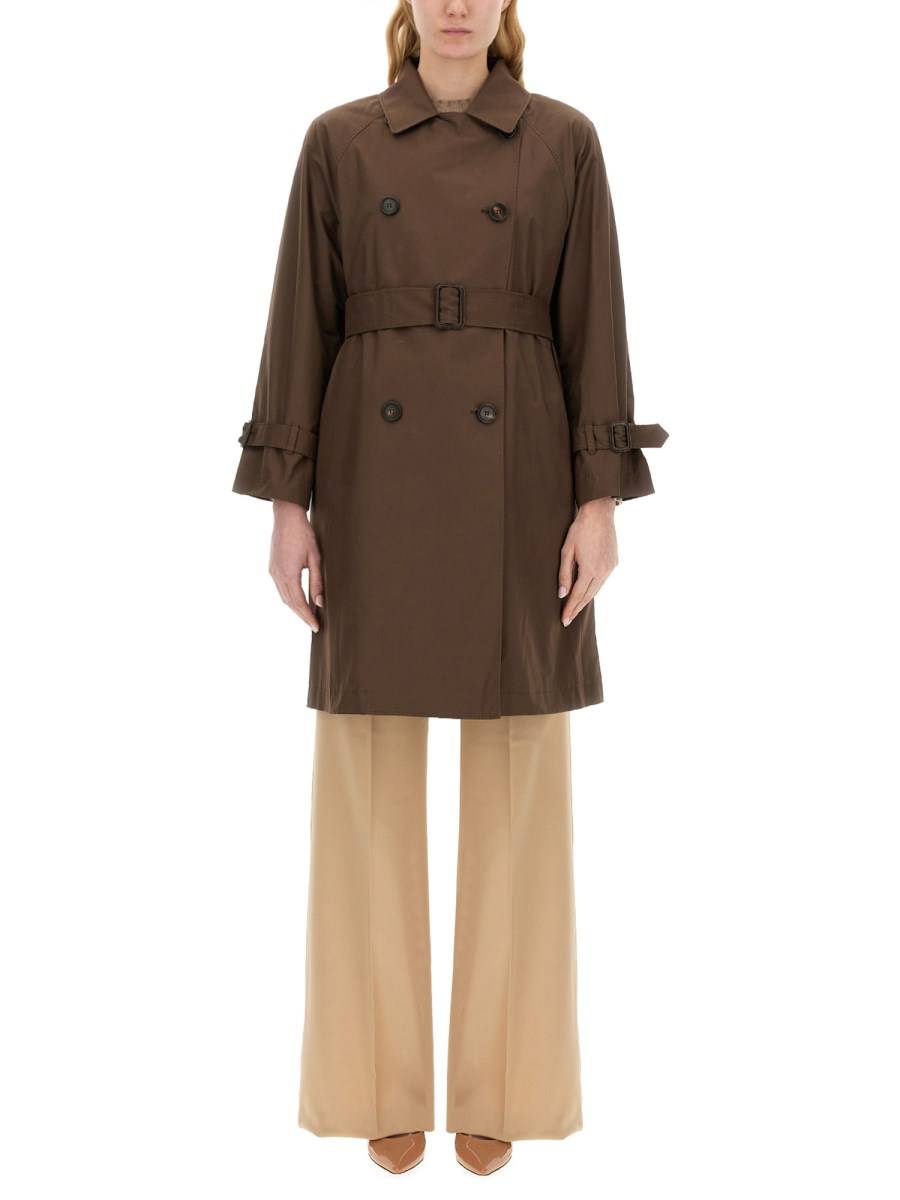 MAX MARA TRENCH DOPPIOPETTO "THE CUBE" IN TWILL DI ANTIGOCCIA