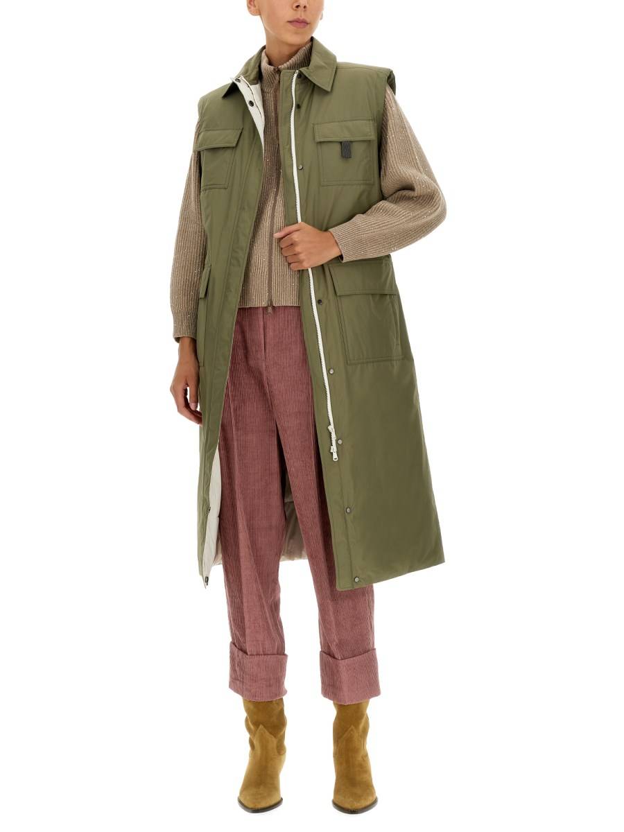 BRUNELLO CUCINELLI TRENCH IN TAFFETÀ IDROREPELLENTE