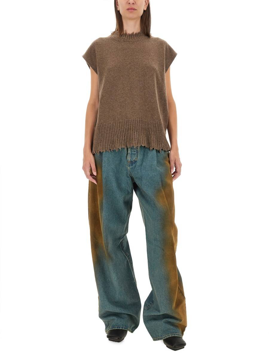 UMA WANG TOP SLV IN CASHMERE