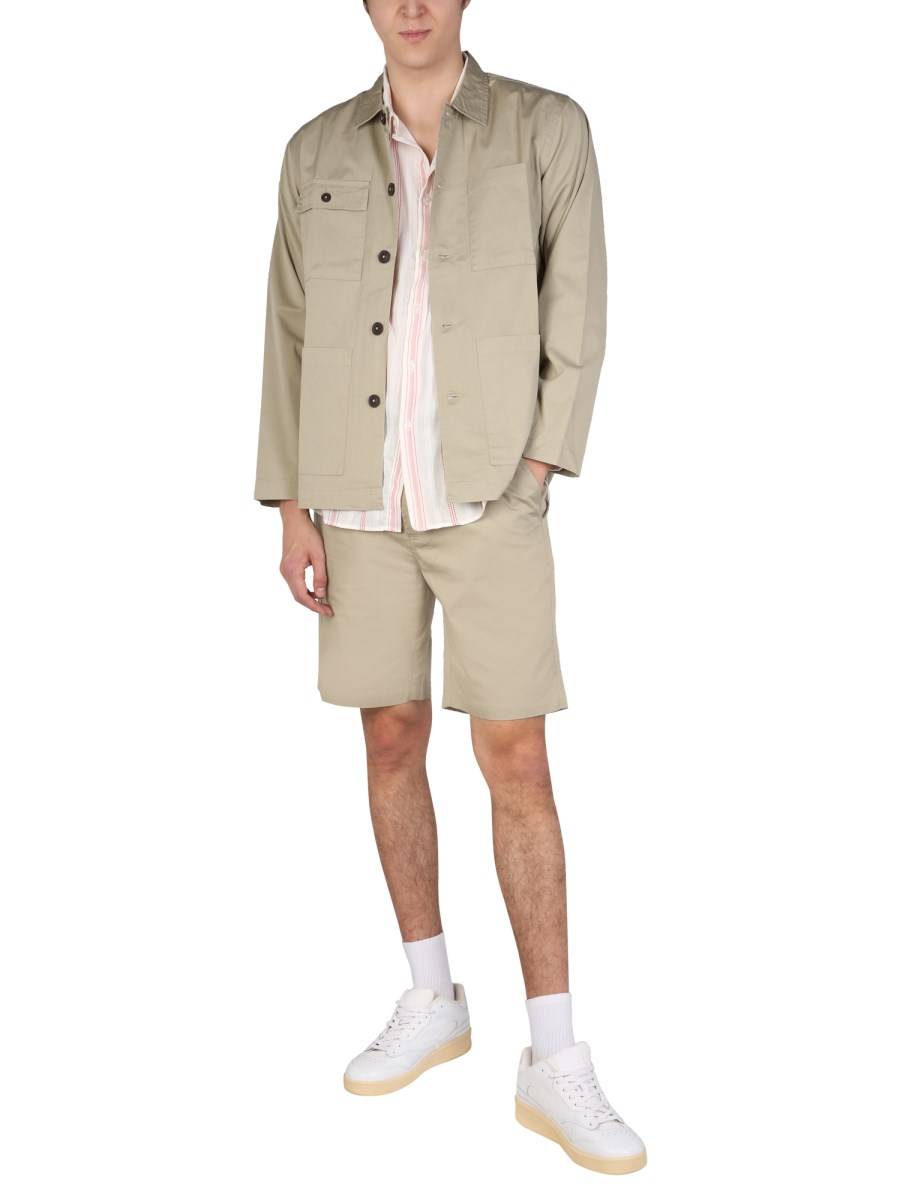 UNIVERSAL WORKS CAMICIA IN TWILL DI COTONE