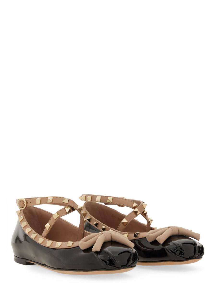 VALENTINO GARAVANI BALLERINA ROCKSTUD IN PELLE