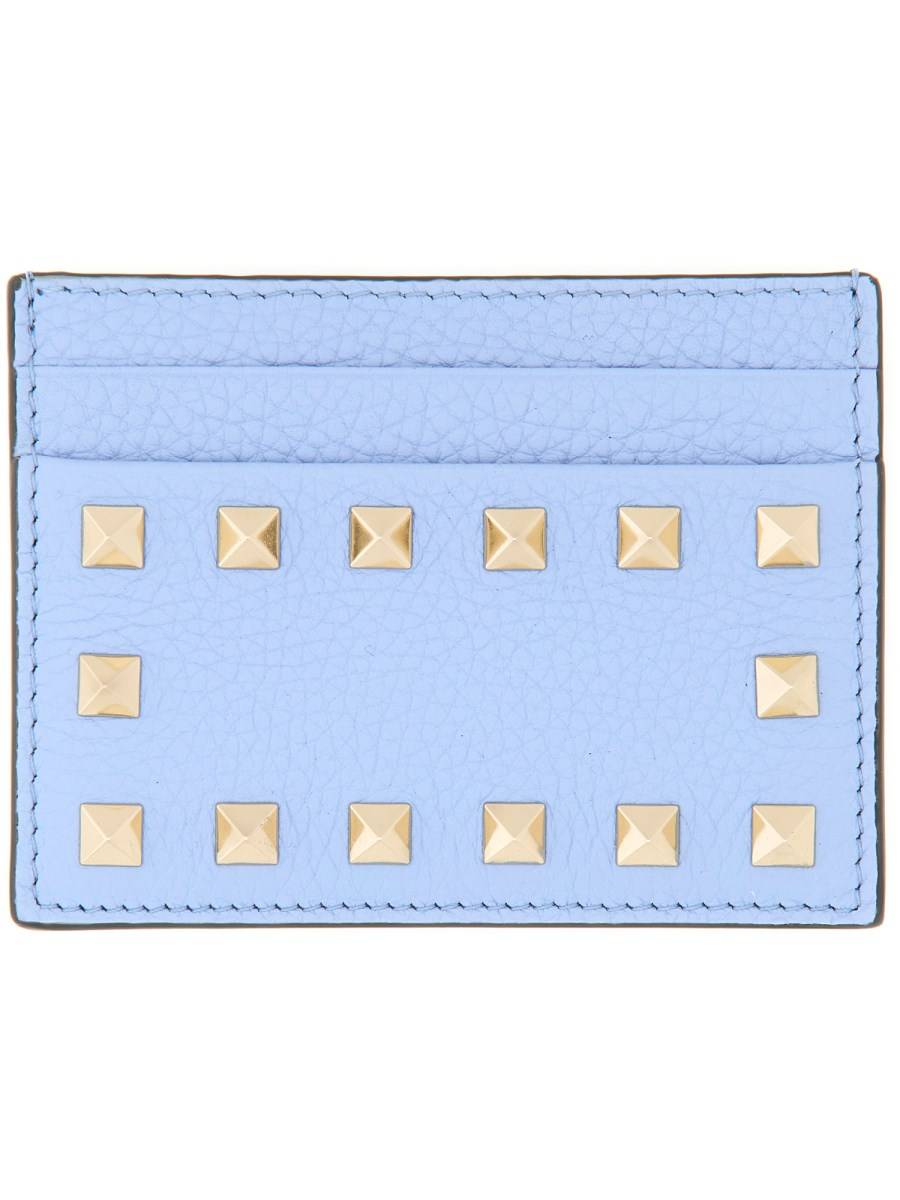 VALENTINO GARAVANI PORTACARTE ROCKSTUD IN PELLE