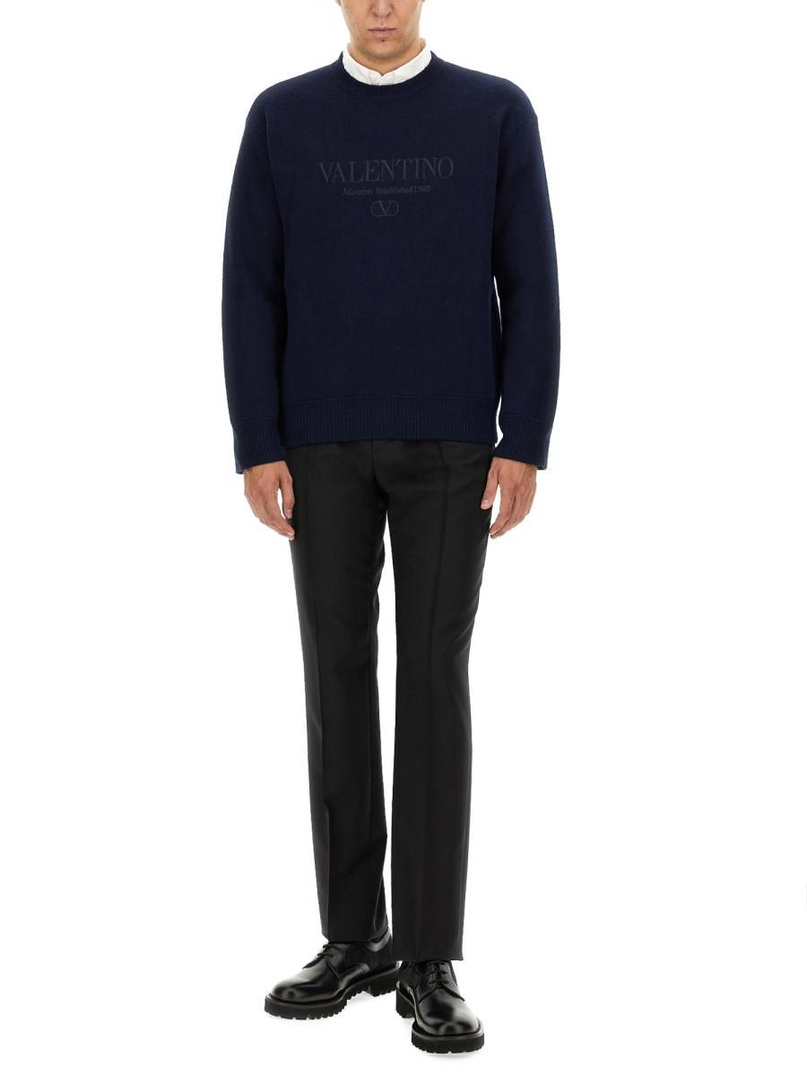 VALENTINO MAGLIA IN LANA CON LOGO