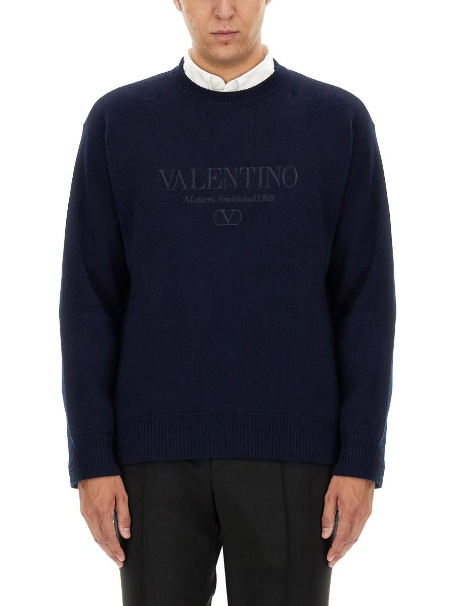 VALENTINO MAGLIA IN LANA CON LOGO