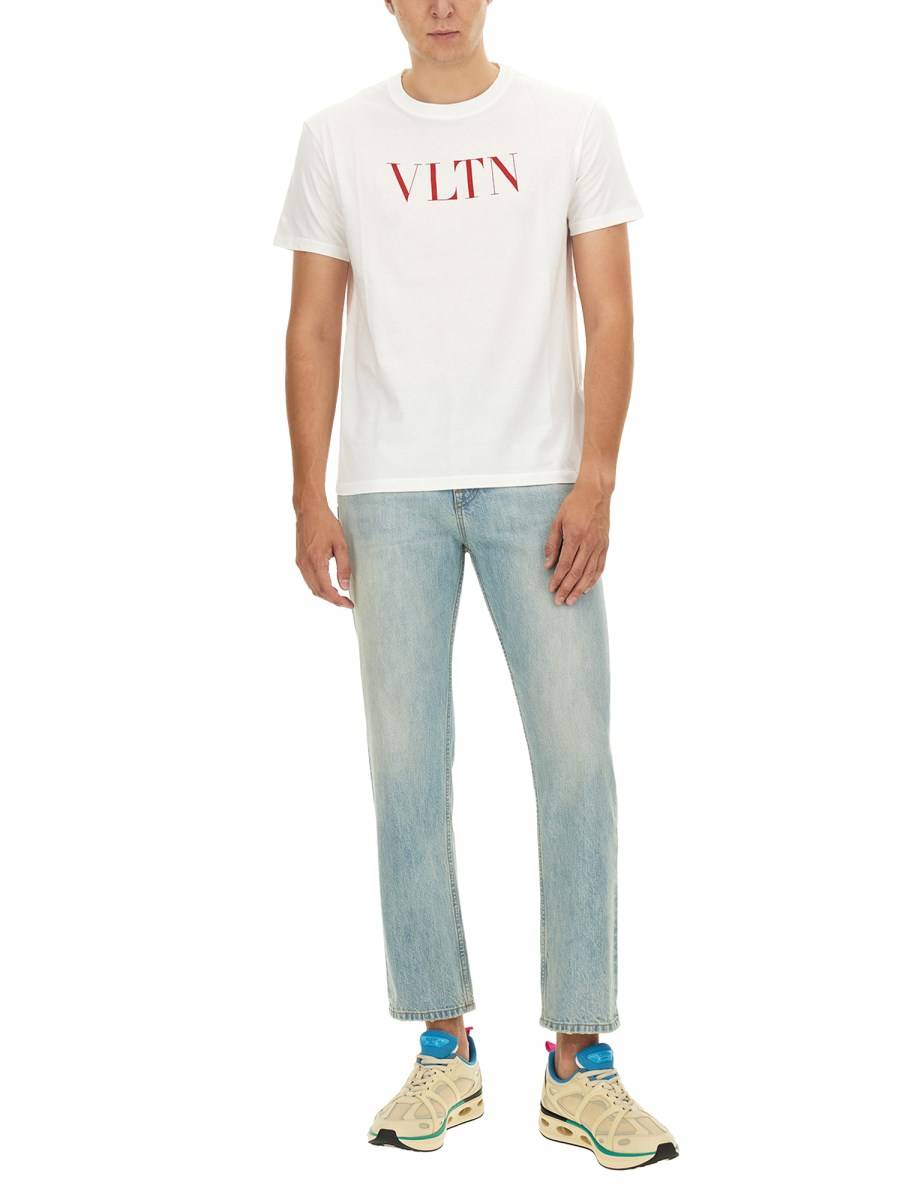 VALENTINO T-SHIRT VLTN IN JERSEY DI COTONE