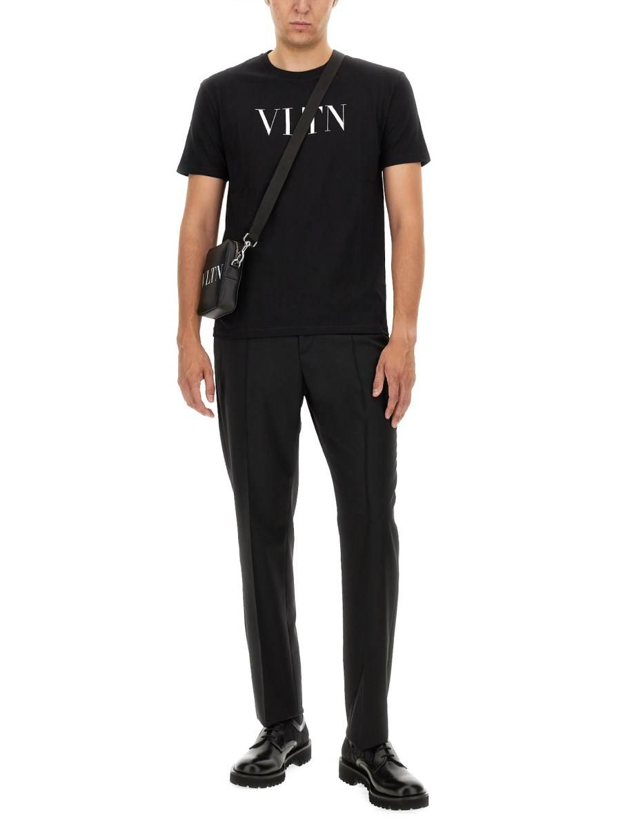 VALENTINO T-SHIRT "VLTN" IN JERSEY DI COTONE