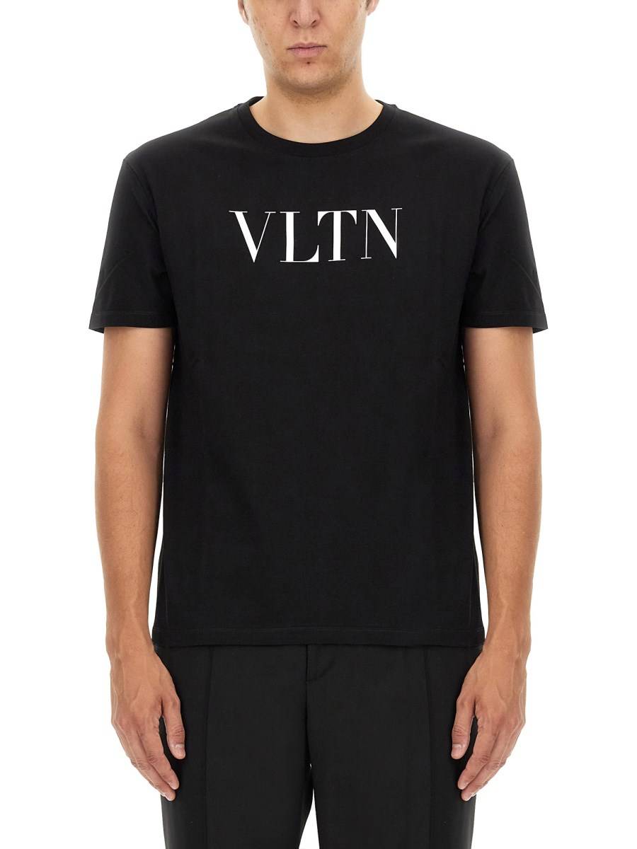 VALENTINO T-SHIRT "VLTN" IN JERSEY DI COTONE