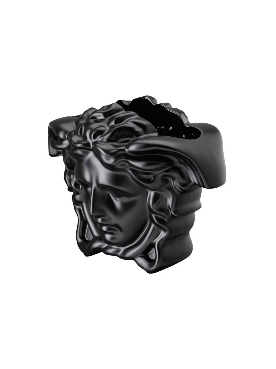 ROSENTHAL MEETS VERSACE VASO 15 CM IN PORCELLANA MEDUSA GRANDE BLACK