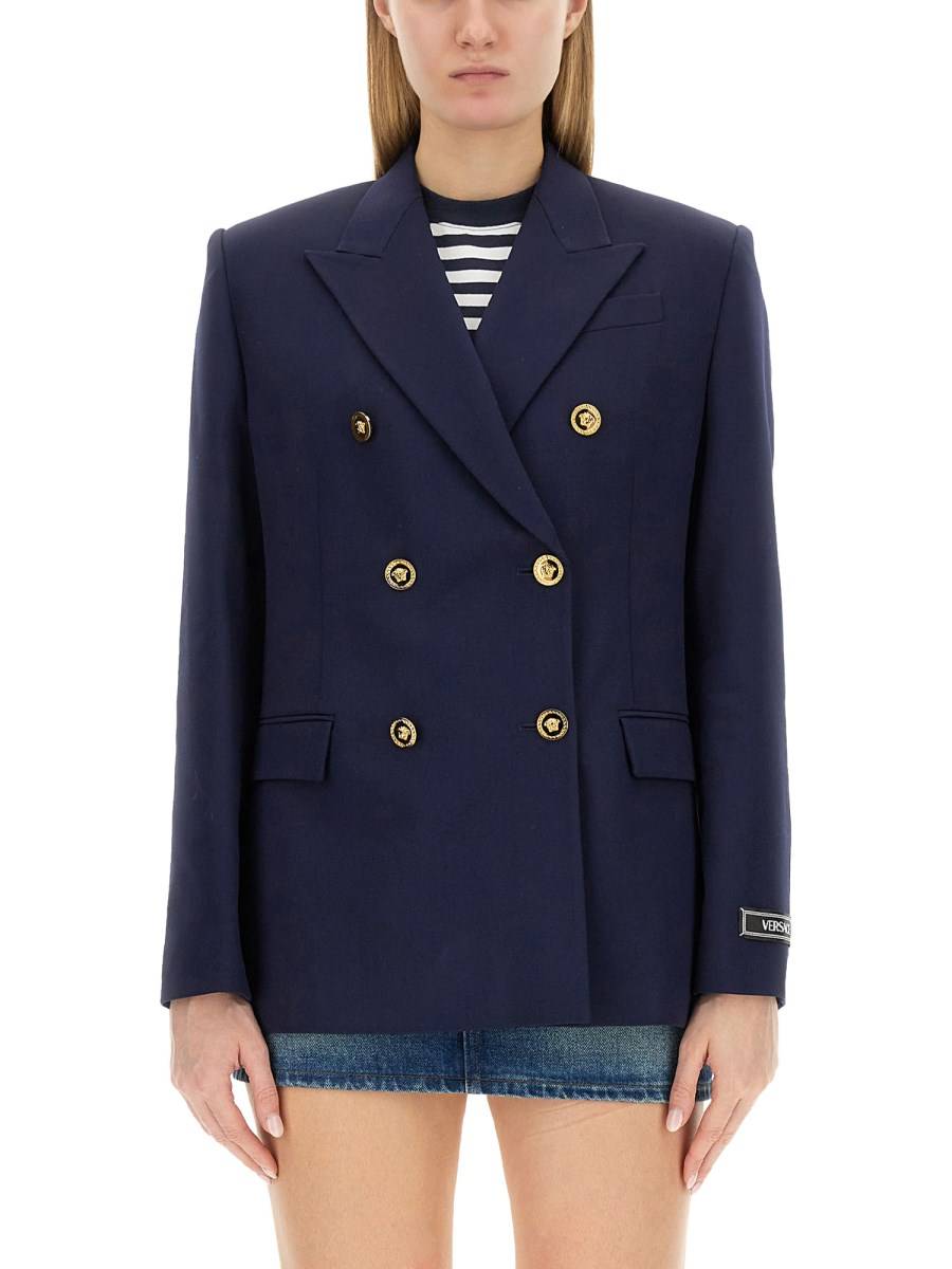 VERSACE BLAZER DOPPIOPETTO CON FIT MASCHILE