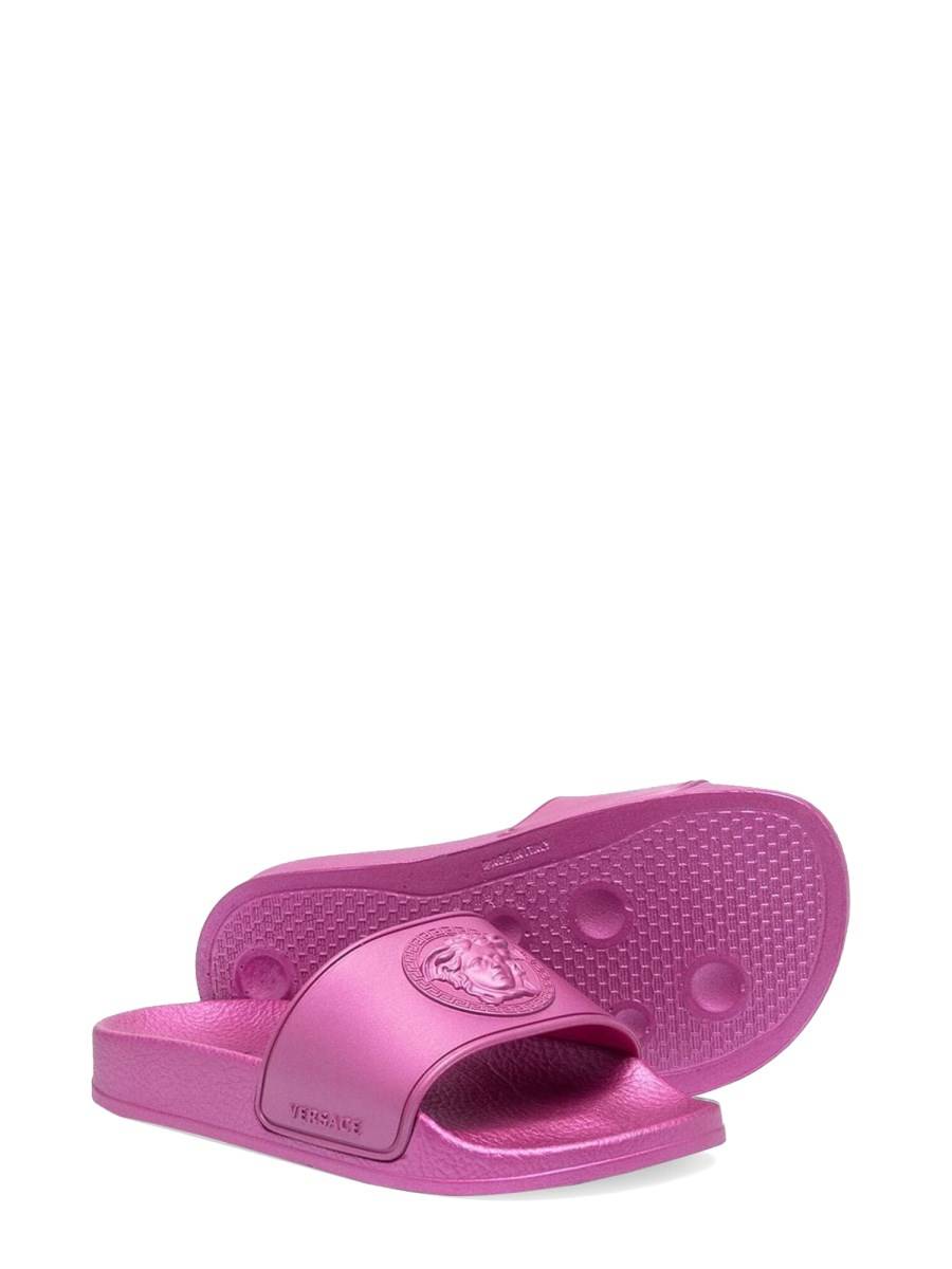 VERSACE CIABATTA C/MEDUSA 3D GOMMA METALLIZZATA