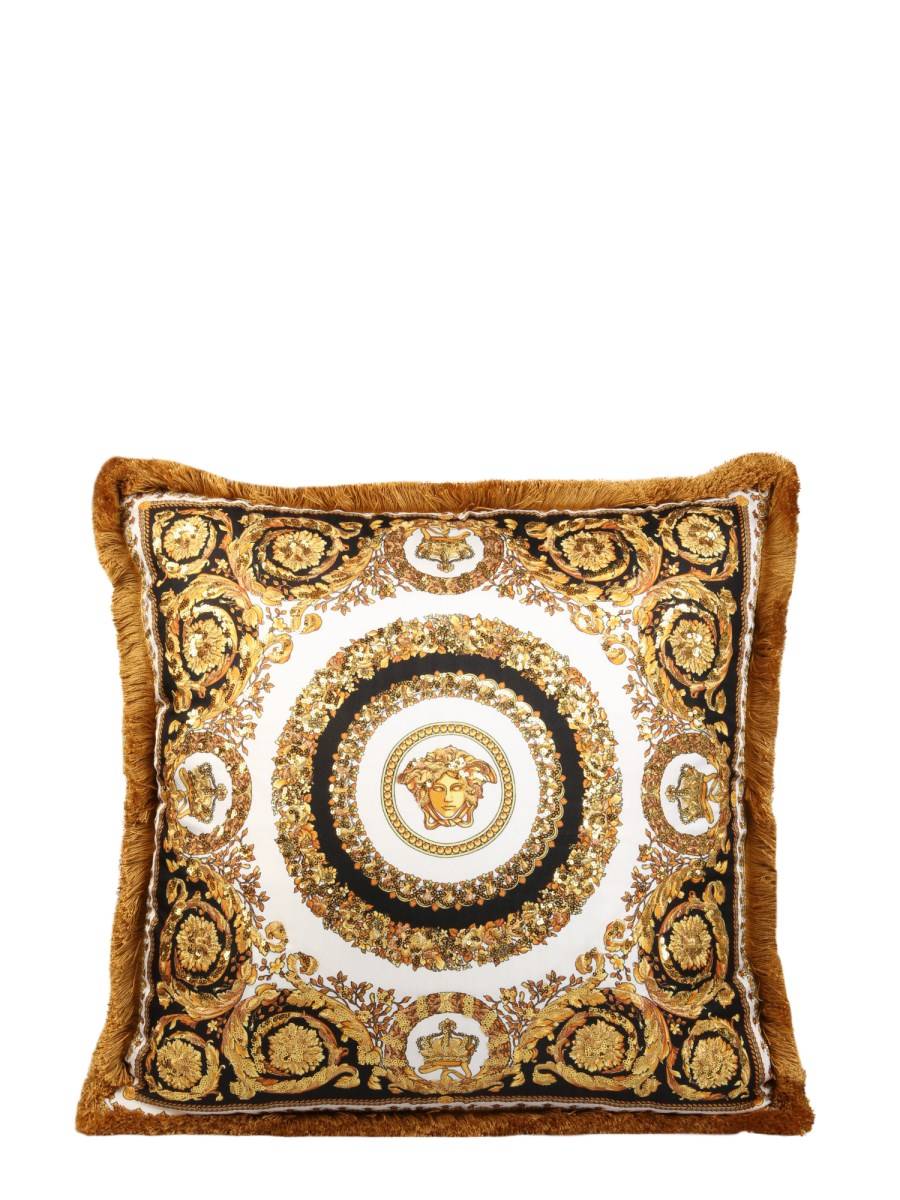 VERSACE CUSCINO IN SETA CRETE DE FLEUR