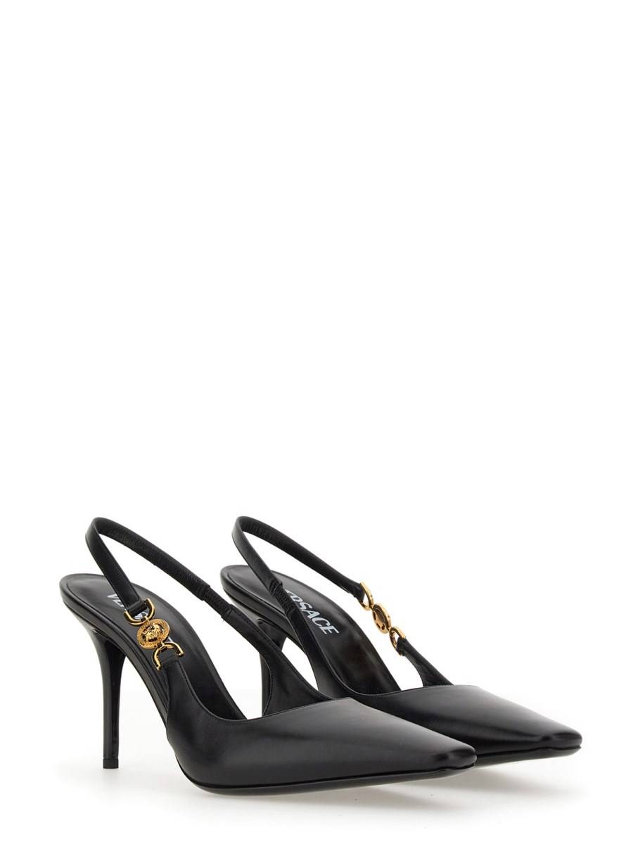 VERSACE DÉCOLLETÉ TACCO MEDIO MEDUSA '95 IN PELLE