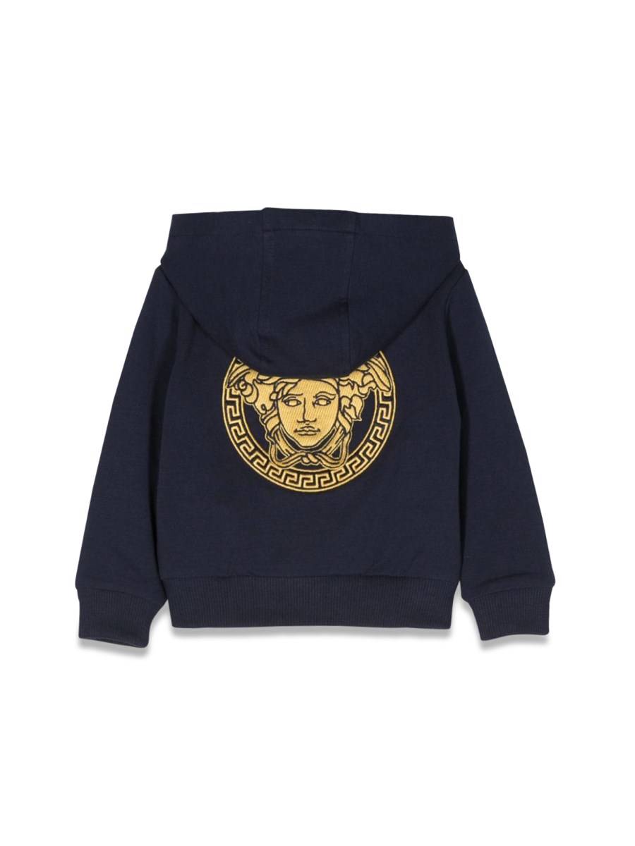 VERSACE Felpa Con Zip E Cappuccio Medusa
