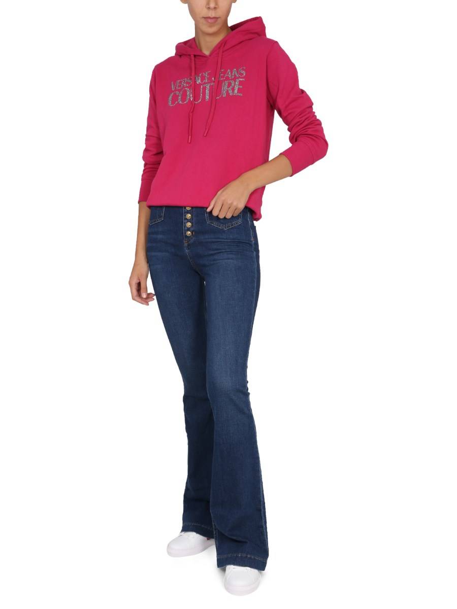 VERSACE JEANS COUTURE FELPA CON LOGO GLITTER