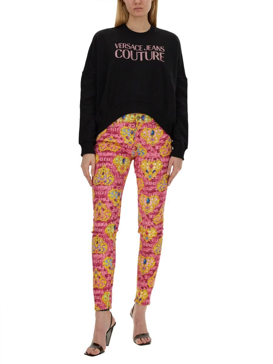 VERSACE JEANS COUTURE FELPA IN COTONE CON LOGO