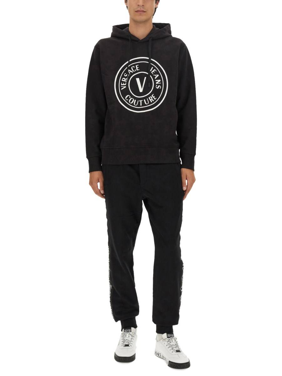 VERSACE JEANS COUTURE FELPA IN COTONE CON LOGO