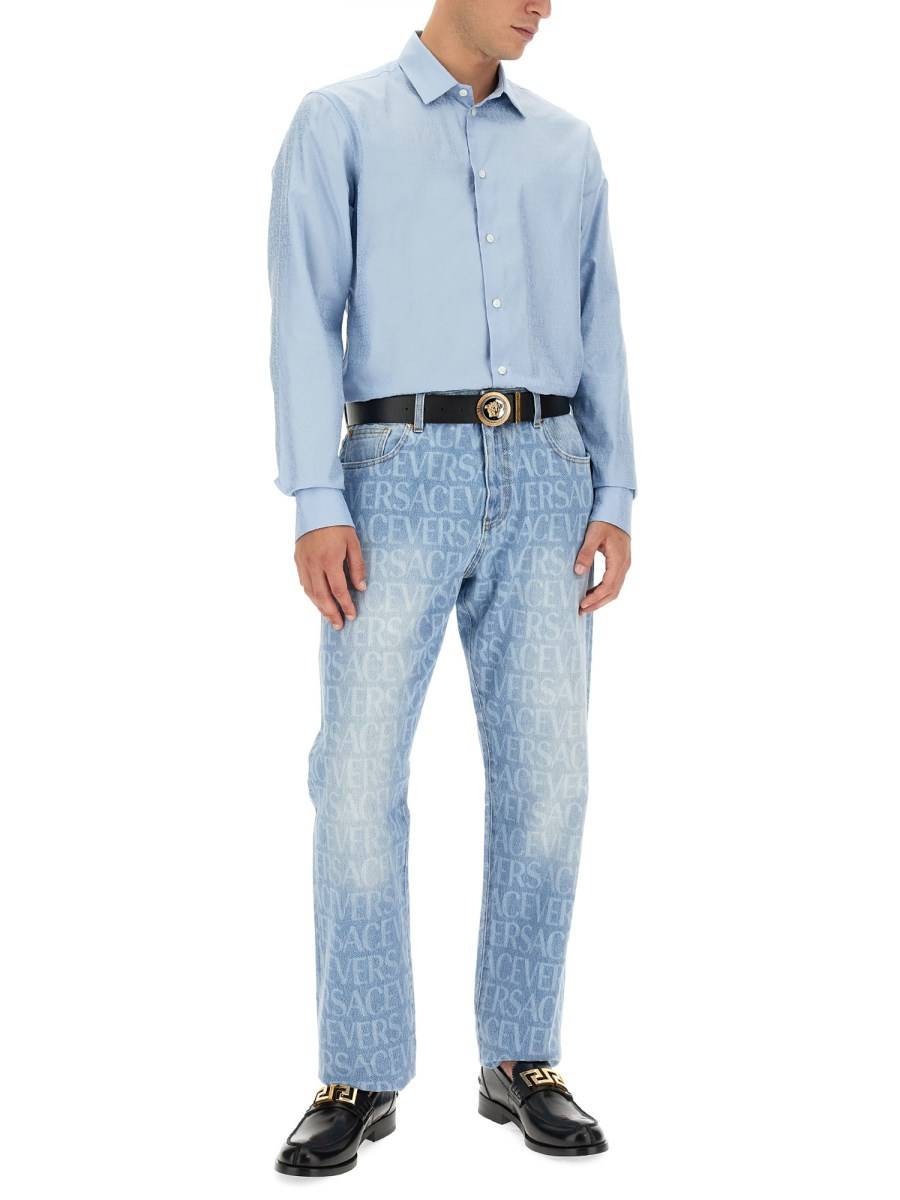VERSACE JEANS IN DENIM DI COTONE CON LOGO