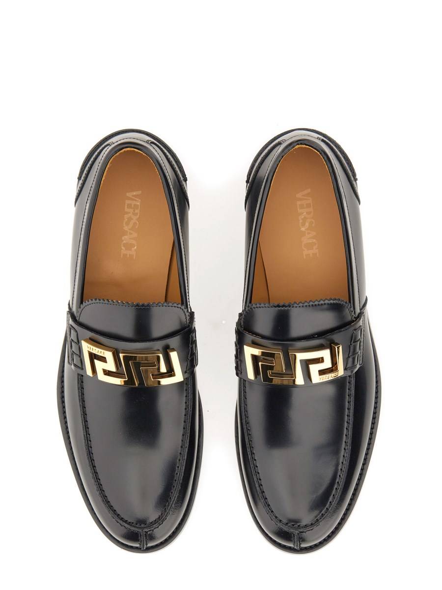 VERSACE MOCASSIINO GRECA IN PELLE