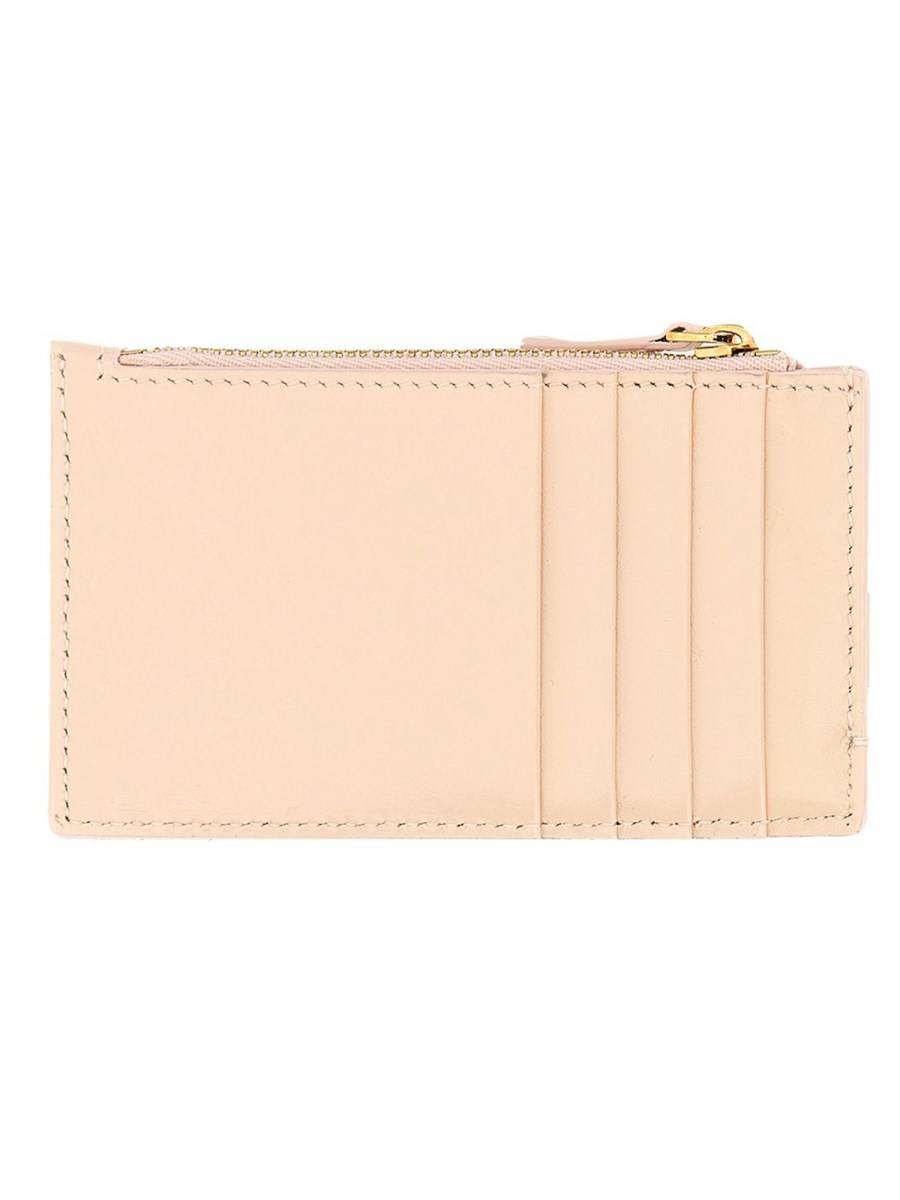 VERSACE PORTACARTE IN PELLE CON ZIP GRECA GODDESS