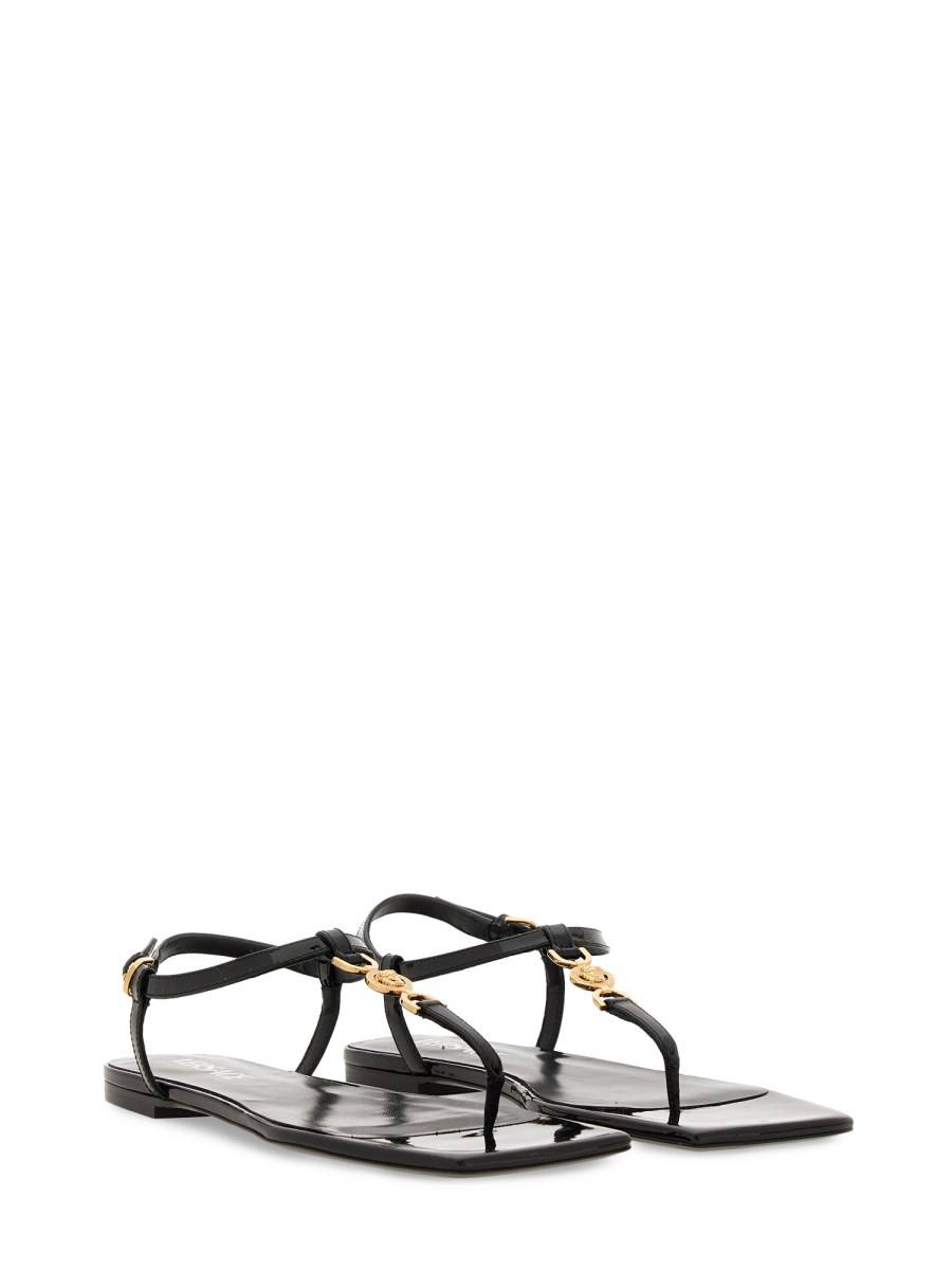 VERSACE SANDALO BASSO MEDUSA '95 IN PELLE