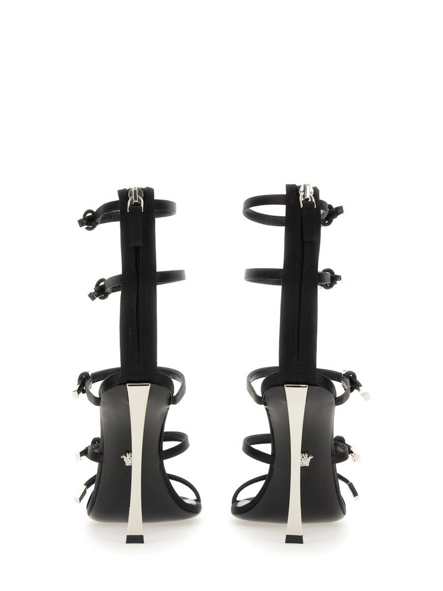 VERSACE SANDALO PIN-POINT IN PELLE