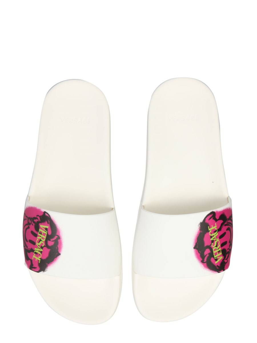 VERSACE SANDALO SLIDE MEDUSA SMILEY