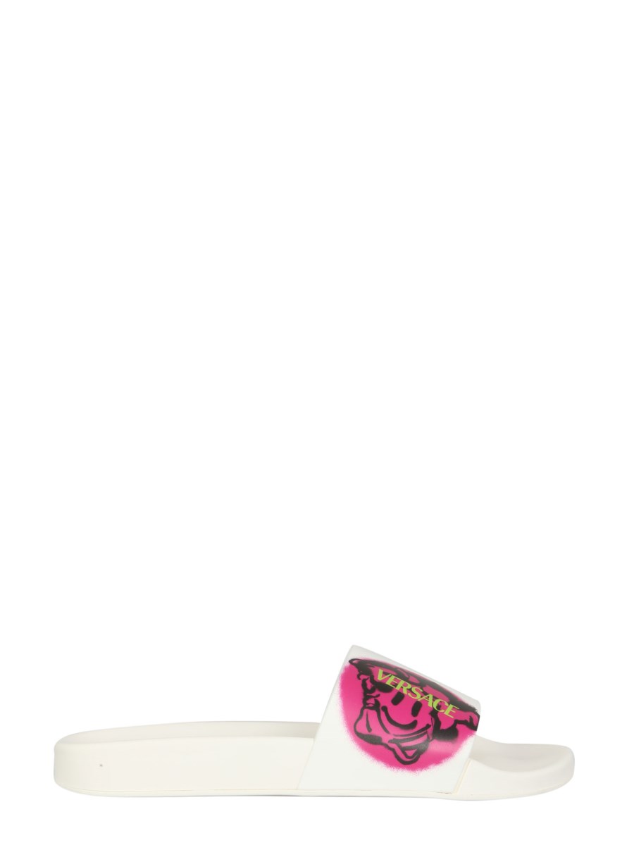 VERSACE SANDALO SLIDE MEDUSA SMILEY