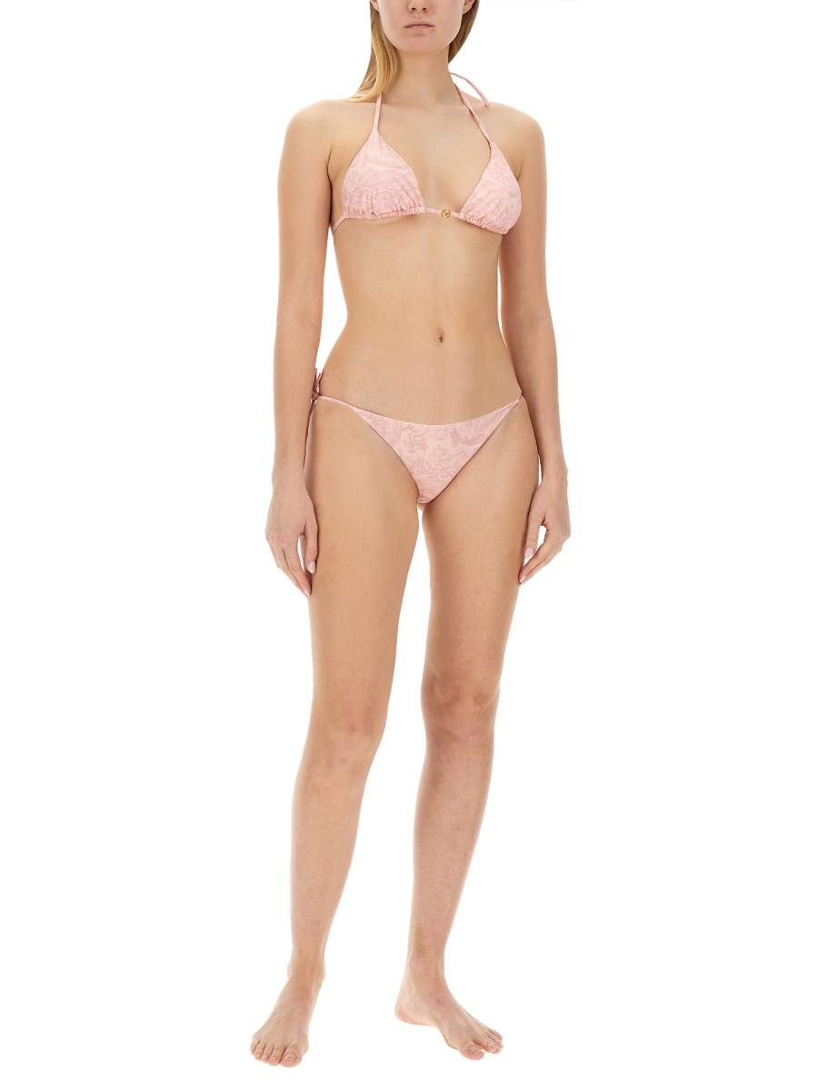 VERSACE SLIP BIKINI CON STAMPA BAROCCO