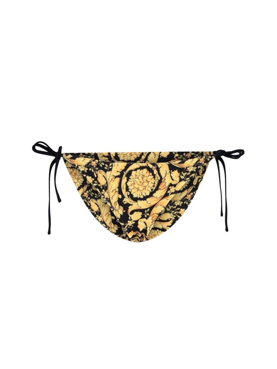 VERSACE SLIP BIKINI IN NYLON CON STAMPA BAROCCO