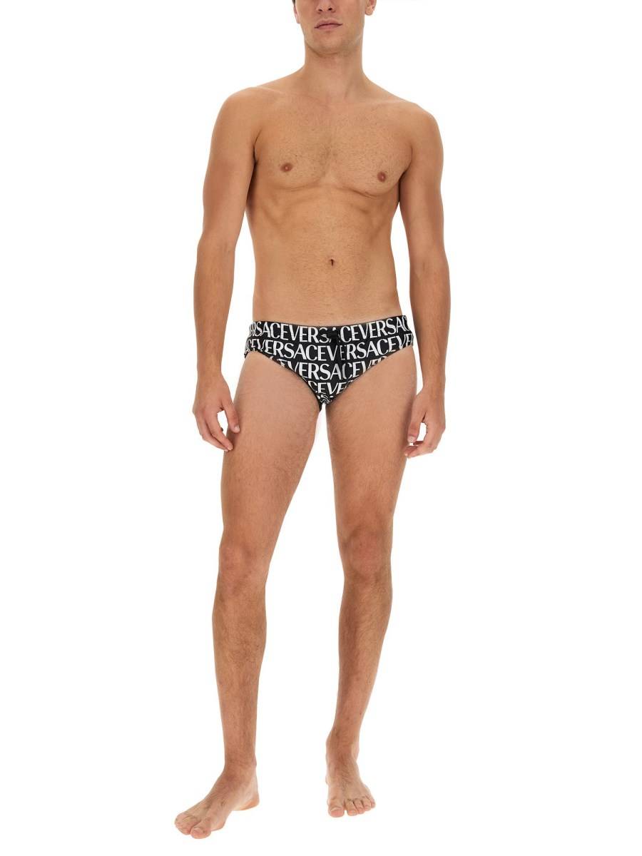VERSACE SLIP DA MARE CON STAMPA LOGO ALLOVER
