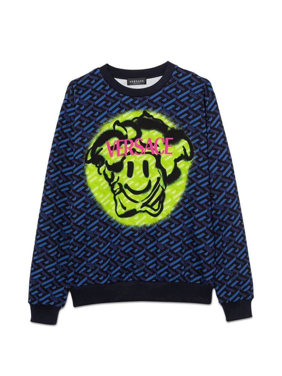VERSACE SWEATSHIRT MONOGRAM EMOJI MEDUSA