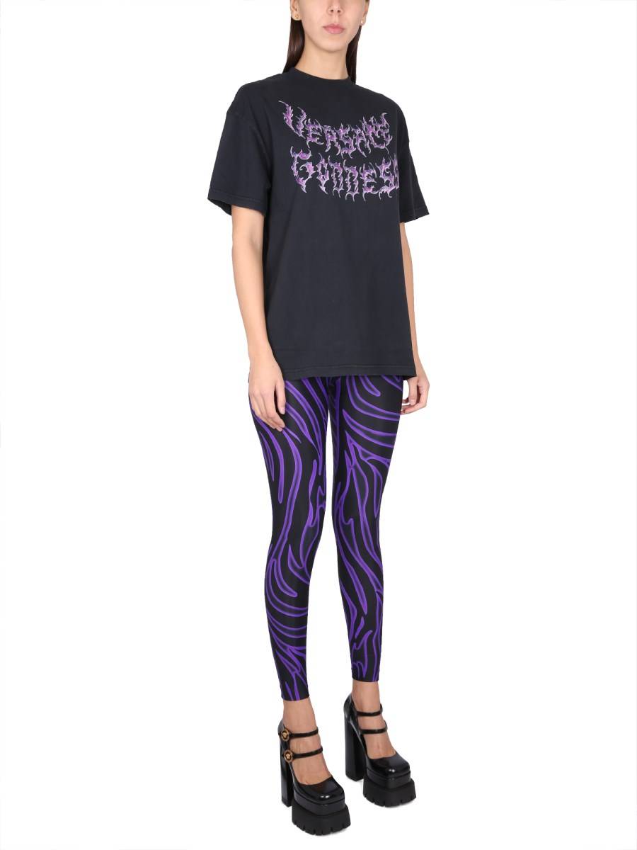 VERSACE T-SHIRT IN COTONE OVERSIZE VERSACE GODDESS