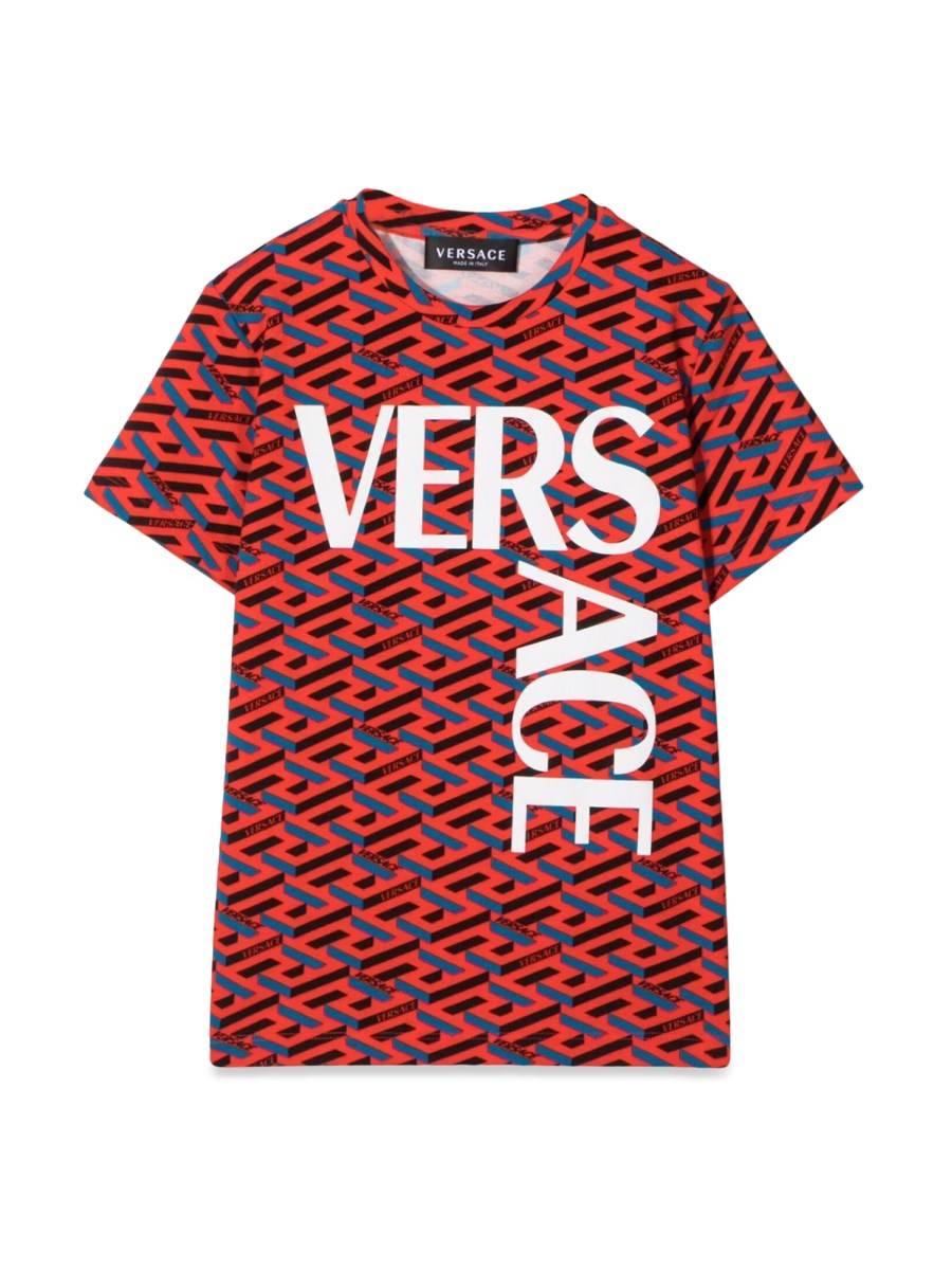 VERSACE T-SHIRT JERSEY MONOGRAM + ST. VERSACE
