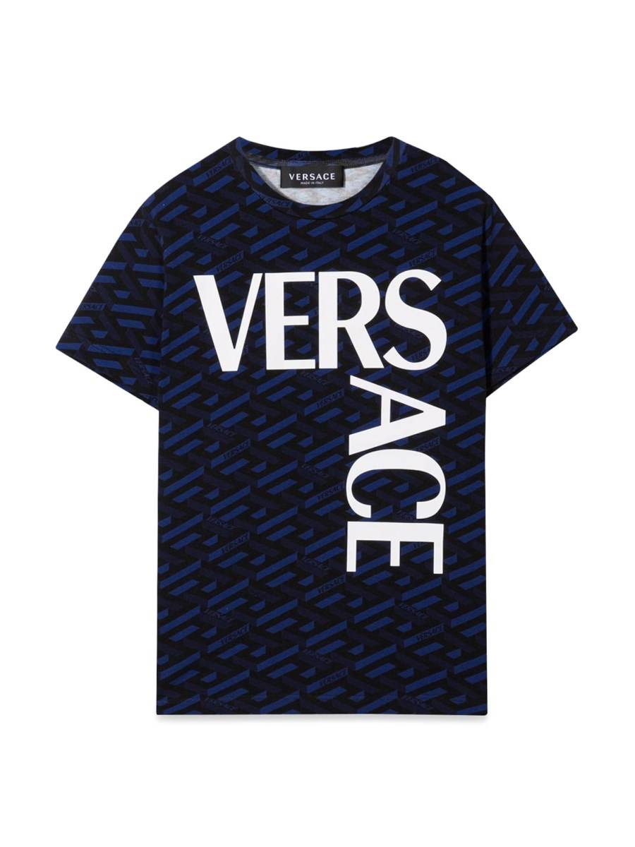 VERSACE T-SHIRT JERSEY MONOGRAM + ST. VERSACE
