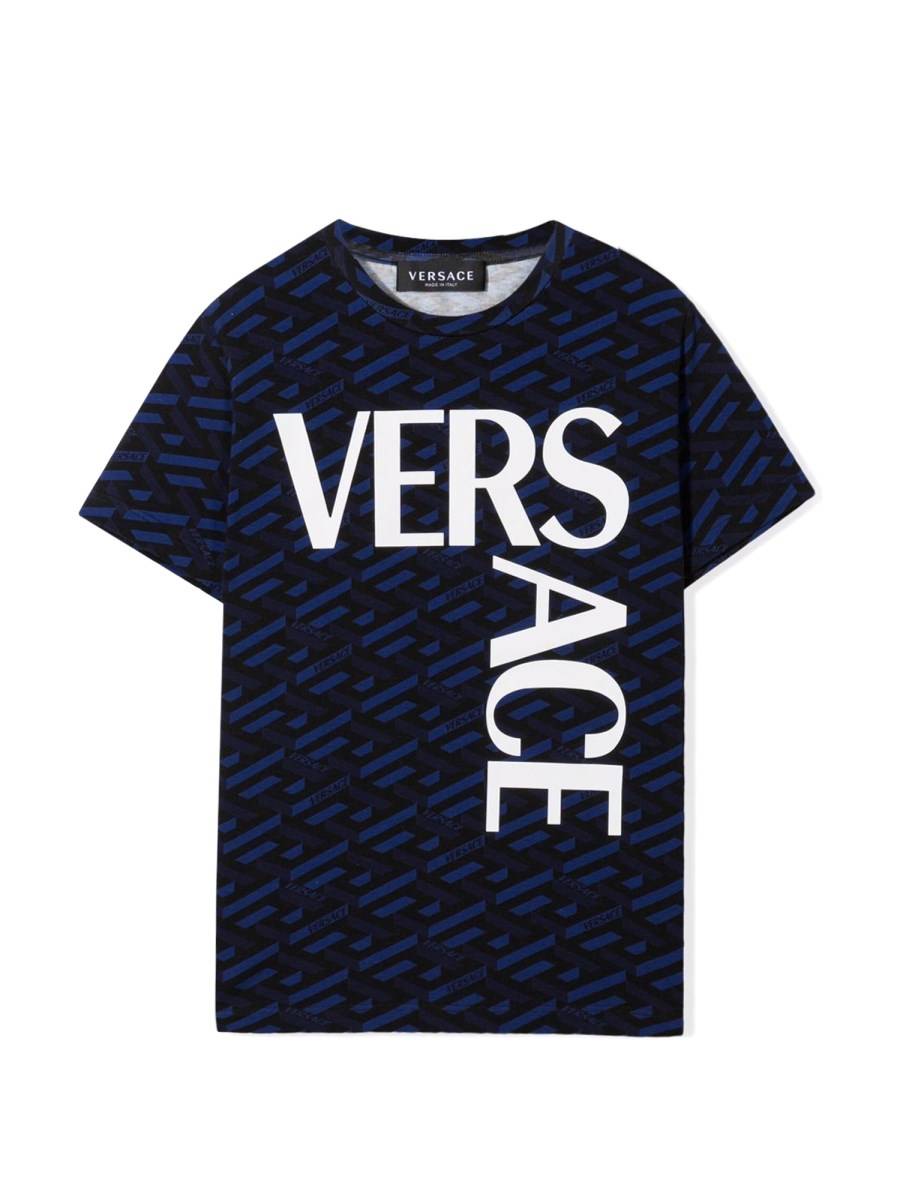 VERSACE T-SHIRT JERSEY MONOGRAM + ST. VERSACE