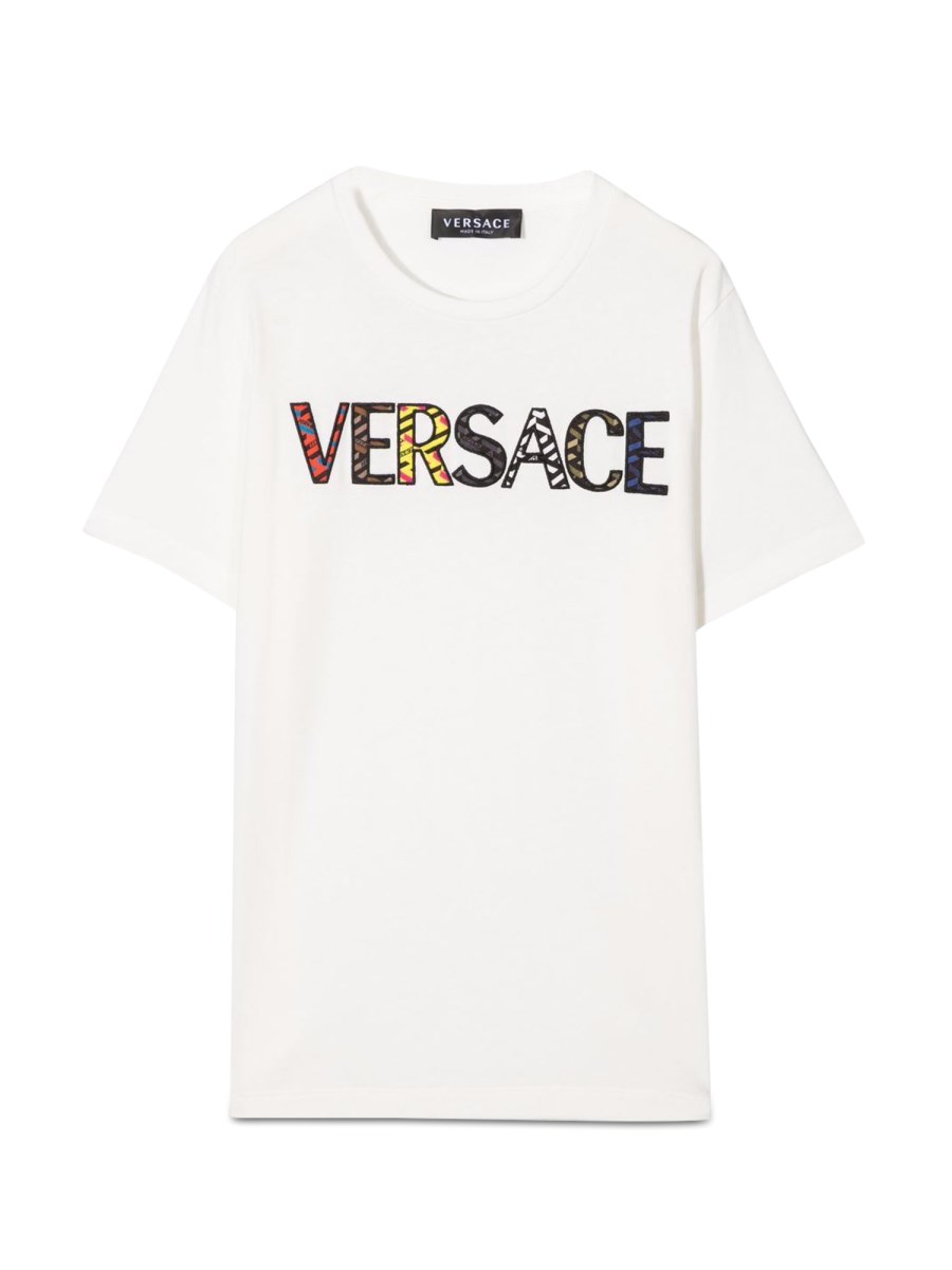 VERSACE T-SHIRT JERSEY MONOGRAM + ST. VERSACE