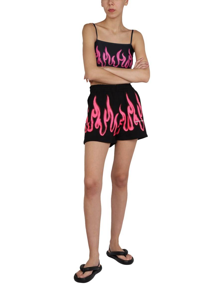 VISION OF SUPER SHORTS IN COTONE "FLAMES"