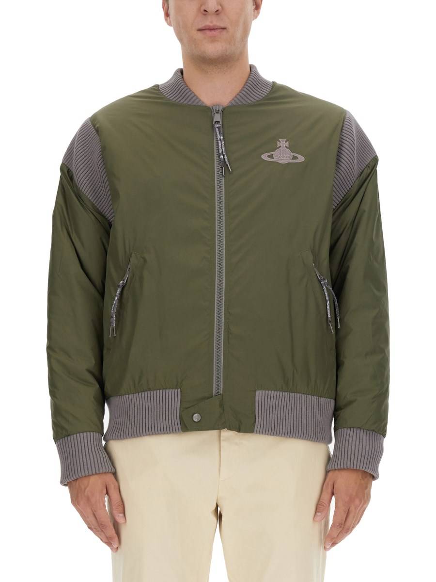 VIVIENNE WESTWOOD BOMBER CON LOGO